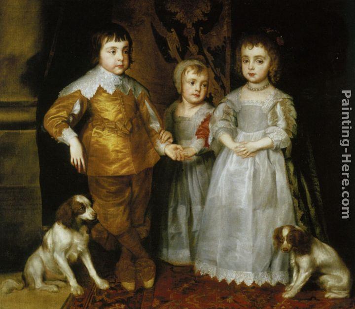 Sir Antony van Dyck Portrait of the Three Eldest Children of Charles I